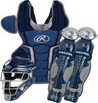 Rawlings | Renegade Series Baseball Catcher's Set | NOCSAE Certified | Youth Ages 12 and Under | Navy/Silver