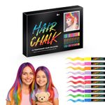 Straame Washable Hair Chalk Set (10 Colours) — Twist-Up Chalk Pens, Easy Apply, Shampoo Rinse-Off Temporary Hair Dye For Kids, Teens & Adults | Fun Streaks for Parties, Birthdays & School Dress-Up