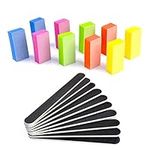 Nail Files and Buffers Set - Professional Manicure Tools Kit, 100/180 Grit Double Sided Emery Boards for Nails, 80/100 Grit Rectangular Nail Buffer Shiner Blocks Art Care for Home Salon 20Pcs