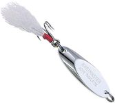 acme Kastmaster Lure with Bucktail Teaser and Treble Hook, 1/4 Oz, Chrome