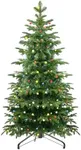 QBA 5FT Unlit Realistic Christmas Tree, Premium Artificial Christmas Tree with 1565 Branch Tips, Hinged Branches and Metal Stand, Foldable Holiday Xmas Tree for Home Office Party Outdoor