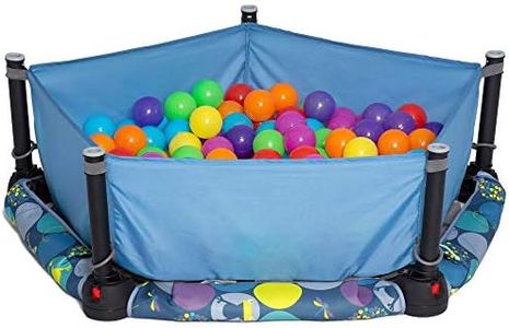 Eezy Peezy 3 in 1 Folding Ball Pit & Trampoline - Ball Pit Tent & Trampoline with Handle - Ages 10 Months to 5 Years, Multi, One Size, TM700