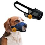 Sage Square Dog Net Muzzle - Secure and Breathable Dog Muzzle for Safe Walks | Adjustable Straps, Soft Mesh Cover, Poisoned Bait Protection | Prevent Biting, Chewing, and Licking (Design 4, Medium - M)