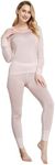 Viamulion Womens 100% Silk Thermal Underwear Pants Premium Lined Base Layer Bottom Blush S
