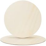 Belle Vous 2 Pack Unfinished Wooden Circles - 60cm / 24 inches Wood Rounds Slices - Blank Discs/Cutouts for DIY Crafts, Painting, Pyrography, Door Hangers/Signs & Christmas/Holiday/Party Decorations