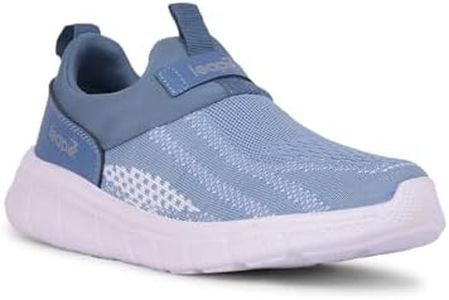 Liberty LEAP7X BOSTER-L2E Sports Shoes for Women with Knitted Upper | EVA Sole, Slip-on Style| Memory Foam Insole | Comfortable Footbed | Walking, Gym & Outdoor Wear-6.5 UK (40 EU-Blue)