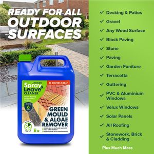 Jarder Spray & Leave Patio Cleaner 20L – Green Mould & Algae Remover