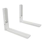 MAHARA Microwave Oven Shelf Brackets - Wall Hanging Microwave Shelf Adjustable Depth - Wall Mount Hanging Shelf Max 45kg - Space Saving Microwave Brackets Wall Shelf - Kitchen Storage & Organisation