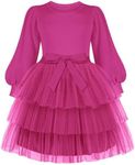 Arshiner Toddler Tutu Dress Princess Party Birthday Valentines Tulle Clothes Hot Pink 5t