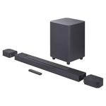 JBL Bar 800 Surround Sound Bar for TV with Wireless Subwoofer and 2 Detachable Wireless Surround Speakers, 720W Output Power, Black, UK Plug (Type G)