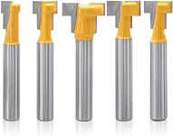 Mesee 5 Pieces T-Slot Router Bit Se