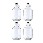 Home Brew Ohio Glass, Polyseal Water Bottle, 1 Gallon, Set of 4