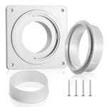 Fosenlion Dryer Vent Wall Plate with Quick Connect & Disconnect, Twist Lock Dryer Vent Connector Kit, 4 Inch Dryer Duct Connector Flange, for Wall Exhaust Vent, Ceiling or Warmhouse Air Circulation