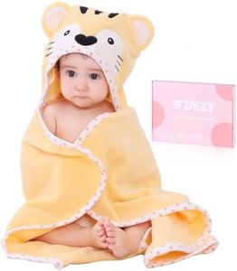 TBEZY Baby Hooded Towel with Unique Animal Design Ultra Soft Thick Cotton Bath Towel for Newborn (Tiger)