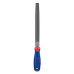 WORKPRO W051003 8 in. Half Round File, Durable Steel File for Concave, Convex & Flat Surfaces, Comfortable Anti-Slip Grip, Double Cut & Single Cut, Tool Sharpener for Pro's and DIY (Single Pack)