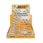 100 Bic Chrome Platinum Double Edge Razor Blades