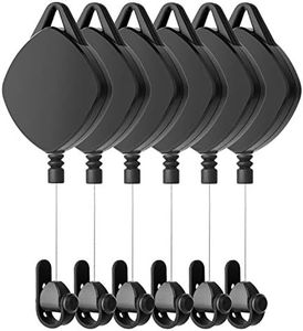 VR Cable Management(6 Packs) Retractable Ceiling Pulley System for Oculus Rift/Rift S/HTC Vive/Vive Pro Data Charging Wire for Quest2/Quest/GO/Valve Index VR Accessories (Black)