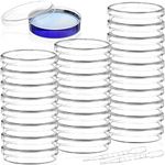 Bekith 100 Pack Plastic Petri Dishes with Lids, 60mm Dia x 15mm Deep Sterile Clear Petri Dishes with 100Pcs Plastic Transfer Pipettes (3ml) for Lab, Science, Experiment