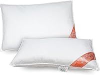 GC GAVENO CAVAILIA Pack Of 2 Duck & Goose Feather Pillow, Orthopedic Down Pillows, 48X74, White