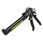 Everbuild Super Flow Sealant/Adhesive Cartridge Applicator Gun with Rotating Barrel – Soft Grip Handle – For Cartridges Up to 310 ml