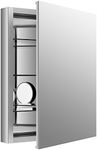 Kohler 99007-NA Verdera Medicine Cabinet, Anodized Aluminum, 24" W x 30" H-Magnifying Mirror + Slow Close