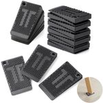 Furniture Levelers Pads,20 Pack Flexible Rubber Table Leveling Shims for Home Improvement - Level Wedges,Cabinet Shims、Chair Shims、Table Leg Leveler, Waterproof Non-Slip, Stackable(Black)