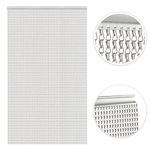 VerRich Chain Curtain Door Fly Screens 90 x 205cm Aluminium Insect Screen for doorways Silver