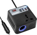 ROGER 100W Car Laptop Charger Power Inverter – 12V DC to AC Converter with 65W USB-C Fast Charging & Dual 3.1A USB Ports – Vehicle Plug Adapter for Laptops & More (Black)