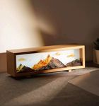 Sunset Mountain Lamp, Ambient Lighting, Table Lamp, Desk Lamp, Bedside Lamp, Dimmable Lamp, 3 Colors Night Lights for Kids Room, Women, Home Decor, Gifting, USB Charging - Touch Control Brightness