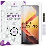 Mobilebies® Advanced HD+ UV Tempered Glass Screen Protector For iQOO Z9s Pro/iQOO Z9s (6.78 Inch, Pack of 1) Full Adhesive UV Curved Screen Guard, Case Friendly with installation kit & Guide