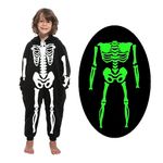 Spooktacular Creations Kids Skeleton Pajama, Family Matching Skeleton Jumpsuit Pajama (Glow in the Dark)