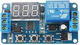 Comidox 1Pcs Automation DC 12V Time Delay Relay Module LED Display Digital Delay Timer PLC Delay Time Control Switch 0.1Sec to 999Min Adjustable