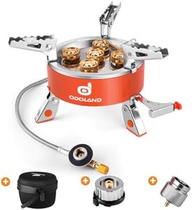 Odoland 9000W Camping Stove, Windproof Adjustable Lightweight Backpacking Gas Stove, Portable Camp Propane Burner Stove with EVA Box for Outdoor Camping Hiking