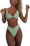 geluboao Womens Sage Green Swimsuit