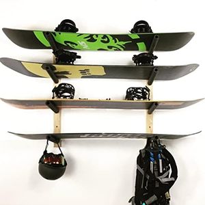 Snowboard Wall Rack Mount (Holds 4 Boards)