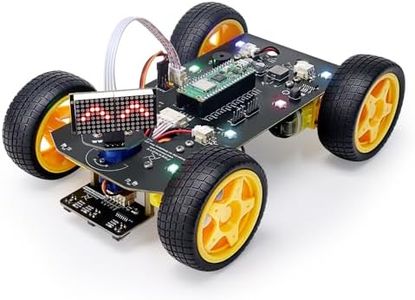 Freenove 4WD Car Kit for Raspberry Pi Pico W (Included) (Compatible with Arduino IDE), Dot Matrix Expressions, Obstacle Avoidance, Line Tracking, Light Tracing, Colorful Light, App
