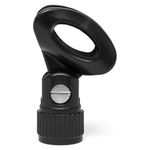 TIGER MCA93-BK Quick Release Microphone Clip - Adjustable angle Mic Clip - Standard 5/8" Thread - Black