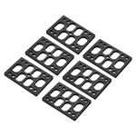 PATIKIL 6mm (0.24") Skateboard Riser Pads, 6 Pack Plastic Longboard Riser Pads Angled Wedge Shock Pads for Skateboard Truck, Black