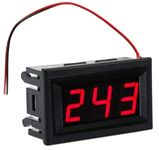 Shockley AC 70V-500V Mini Digital Voltmeter 2-Wire LED Display Panel Voltage Test Meter (RED, 1)