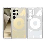 HELLO ZONE Samsung Galaxy S24 Ultra Exclusive Soft Designer Transparent Back Cover Back Case Cover