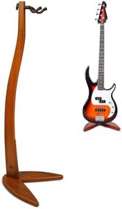 MUSO Guitar Bass Hanger Stand, Solid Wood Bow Holder Mermaid Shaped for Display and Storage, 42 inches Height Anti-scratched and Anti-bump, Deorate Studios, Living room and Stage (Sapele, 1)