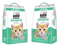 Furluv Instant Clumping scoopable Ball Shape Smart Bentonite Cat Litter, 5.500Kg (Mild-Floral, Pack of 2 (11.000kg))