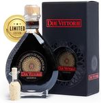 Due Vittorie Limited Edition Oro Gold Balsamic Vinegar Gift Set with Collector's Edition Bottle, Cork Pourer and Gift Box - Oak Barrel Aged Balsamic Vinegar of Modena, Italy