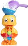 Baby Bath Toy,Duck Shower Water Toy with Rotatable Waterwheel,Boys and Girls Bathtub Toys for Toddlers2 3 4 5Year Old,Kid Water Toys Gifts for Bathroom Swimming Pool.