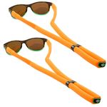 DriftFish Floating Sunglass Strap | Float Your Eyeglasses and Sunglasses| Glasses Float Adjustable Eyewear Retainer | Includes 2 Floatable Lanyards, Orange