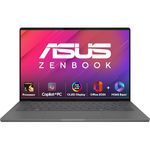 ASUS Zenbook A14,Snapdragon X Elite,Copilot+ AI PC(Qualcomm Adreno iGPU/45TOPS/16GB/512GB/FHD+/14"/60Hz/70WHrs/Windows 11/M365 Basic (1Year)*/Office Home 2024/Iceland Gray/0.98 kg) UX3407RA-QD061WS