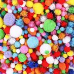 HEHALI 1000pcs Multicolor Pom Pom B