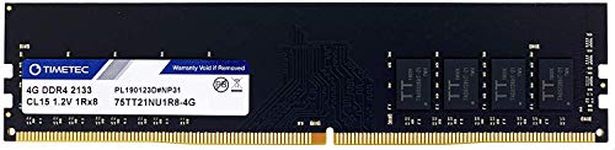 Timetec 4GB DDR4 2133MHz PC4-17000 Non-ECC Unbuffered 1.2V CL15 1Rx8 Single Rank 288 Pin UDIMM Desktop PC Computer Memory RAM Module Upgrade (4GB)