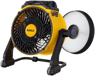 DEWALT 16'' Air Cleaner Fan with HEPA Filter, Industrial Fan, 4000CFM, PM2.5/Temperature/Humidity Monitoring, Ultra Quiet, Stepless Speed Seeting, 360 Adjustable Tilting, 9-Hour Timer, DXF1612