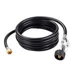 Bbcuepro 12FT Universal Low Pressure Propane Regulator and Hose - Propane Hose with Regulator for Gas Grill, Patio Heater, Fire Pit and More - 3/8 Inch Female Flare